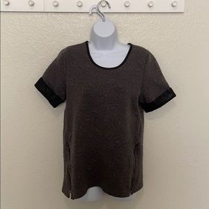 Forever 21 gray zippered top